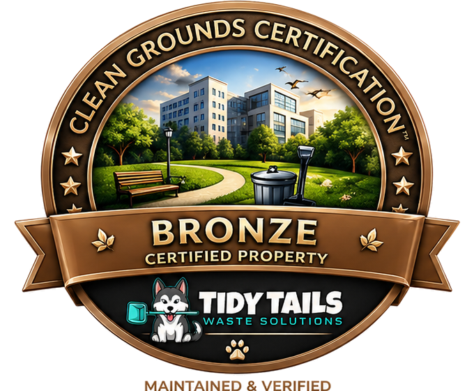 Bronze Clean Grounds certified property badge