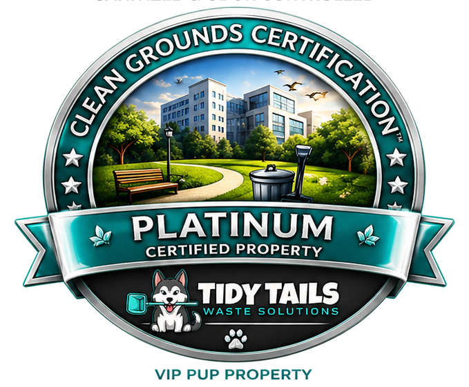 Platinum Clean Grounds certified property badge