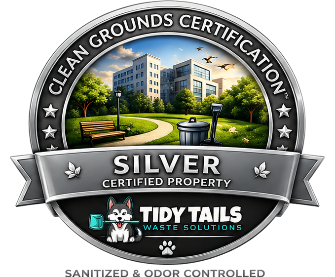 Silver Clean Grounds certified property badge